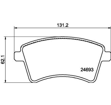 Sada brzdových destiček, kotoučová brzda HELLA PAGID 8DB 355 013-961
