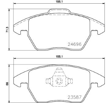 Sada brzdových destiček, kotoučová brzda HELLA PAGID 8DB 355 023-151