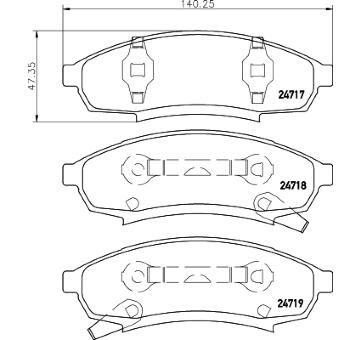 Sada brzdových destiček, kotoučová brzda HELLA PAGID 8DB 355 014-281
