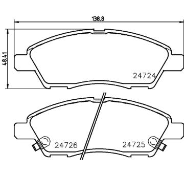 Sada brzdových destiček, kotoučová brzda HELLA PAGID 8DB 355 014-071