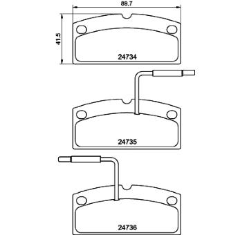 Sada brzdových destiček, kotoučová brzda HELLA PAGID 8DB 355 014-181