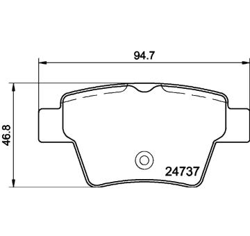 Sada brzdových destiček, kotoučová brzda HELLA PAGID 8DB 355 013-851