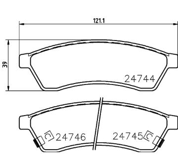 Sada brzdových destiček, kotoučová brzda HELLA PAGID 8DB 355 014-491