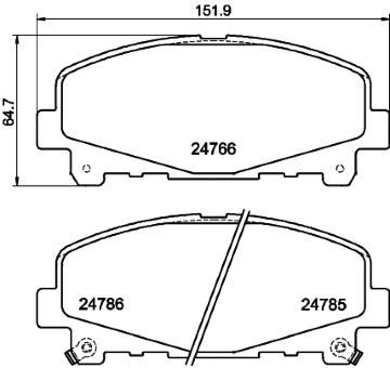 Sada brzdových destiček, kotoučová brzda HELLA PAGID 8DB 355 013-881