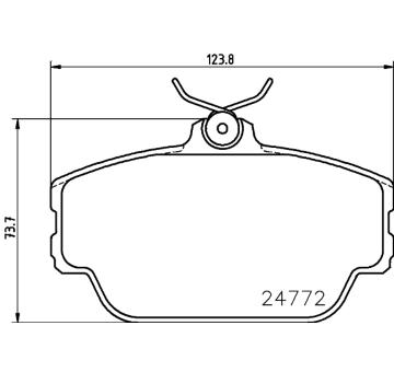Sada brzdových destiček, kotoučová brzda HELLA PAGID 8DB 355 014-521