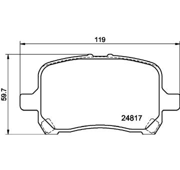 Sada brzdových destiček, kotoučová brzda HELLA PAGID 8DB 355 014-691