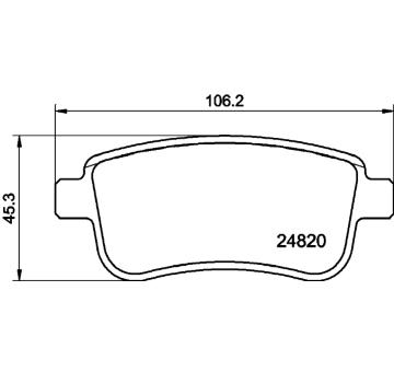 Sada brzdových destiček, kotoučová brzda HELLA PAGID 8DB 355 025-421