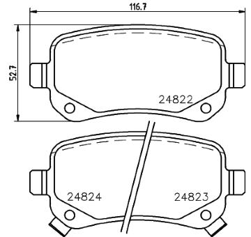 Sada brzdových destiček, kotoučová brzda HELLA PAGID 8DB 355 014-331