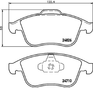 Sada brzdových destiček, kotoučová brzda HELLA PAGID 8DB 355 015-041