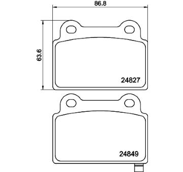Sada brzdových destiček, kotoučová brzda HELLA PAGID 8DB 355 014-701