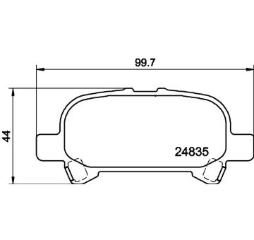 Sada brzdových destiček, kotoučová brzda HELLA PAGID 8DB 355 014-751