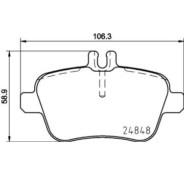 Sada brzdových destiček, kotoučová brzda HELLA PAGID 8DB 355 019-641
