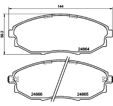 Sada brzdových destiček, kotoučová brzda HELLA PAGID 8DB 355 014-931