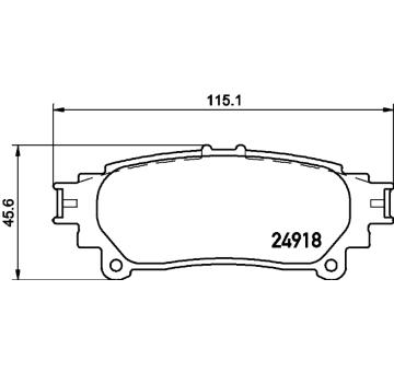 Sada brzdových destiček, kotoučová brzda HELLA PAGID 8DB 355 015-371