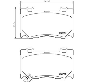 Sada brzdových destiček, kotoučová brzda HELLA PAGID 8DB 355 014-841