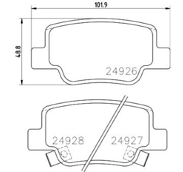 Sada brzdových destiček, kotoučová brzda HELLA PAGID 8DB 355 014-891