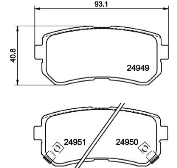 Sada brzdových destiček, kotoučová brzda HELLA PAGID 8DB 355 014-911