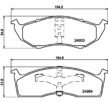 Sada brzdových destiček, kotoučová brzda HELLA PAGID 8DB 355 014-971