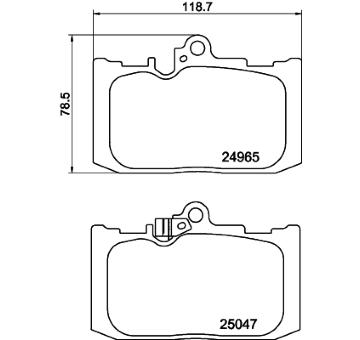 Sada brzdových destiček, kotoučová brzda HELLA PAGID 8DB 355 019-851