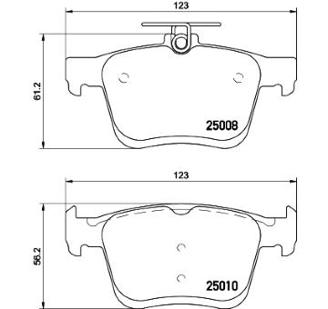 Sada brzdových destiček, kotoučová brzda HELLA PAGID 8DB 355 020-271