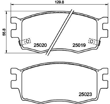 Sada brzdových destiček, kotoučová brzda HELLA PAGID 8DB 355 014-921