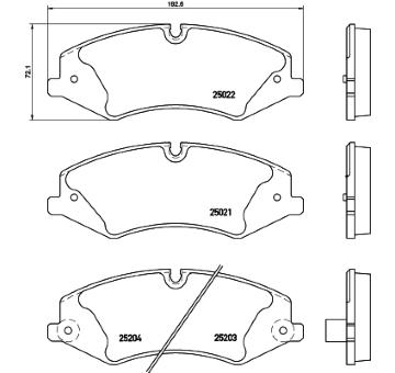 Sada brzdových destiček, kotoučová brzda HELLA PAGID 8DB 355 015-551