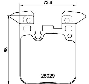 Sada brzdových destiček, kotoučová brzda HELLA PAGID 8DB 355 021-341