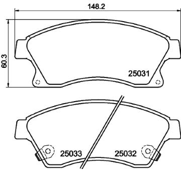 Sada brzdových destiček, kotoučová brzda HELLA PAGID 8DB 355 015-231