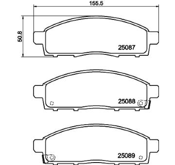 Sada brzdových destiček, kotoučová brzda HELLA PAGID 8DB 355 015-321