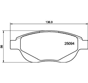 Sada brzdových destiček, kotoučová brzda HELLA PAGID 8DB 355 015-381