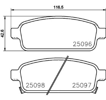 Sada brzdových destiček, kotoučová brzda HELLA PAGID 8DB 355 015-221