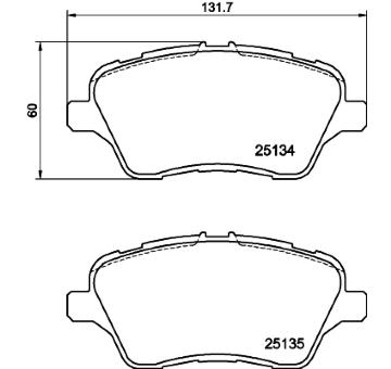 Sada brzdových destiček, kotoučová brzda HELLA PAGID 8DB 355 020-621