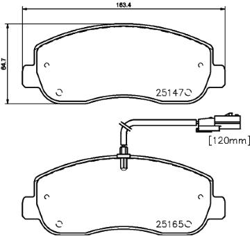 Sada brzdových destiček, kotoučová brzda HELLA PAGID 8DB 355 015-291