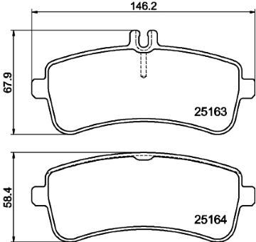Sada brzdových destiček, kotoučová brzda HELLA PAGID 8DB 355 021-521
