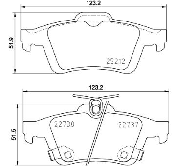 Sada brzdových destiček, kotoučová brzda HELLA PAGID 8DB 355 037-661