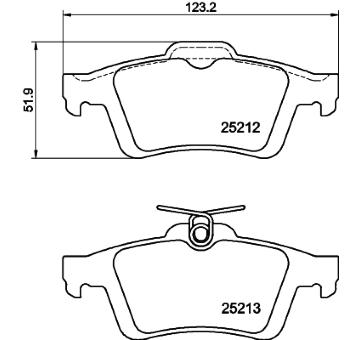 Sada brzdových destiček, kotoučová brzda HELLA PAGID 8DB 355 015-761