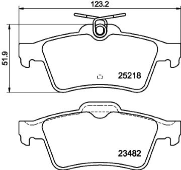 Sada brzdových destiček, kotoučová brzda HELLA PAGID 8DB 355 015-741