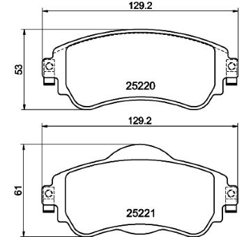 Sada brzdových destiček, kotoučová brzda HELLA PAGID 8DB 355 015-931