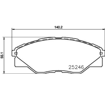 Sada brzdových destiček, kotoučová brzda HELLA PAGID 8DB 355 019-811