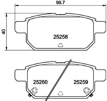 Sada brzdových destiček, kotoučová brzda HELLA PAGID 8DB 355 015-871