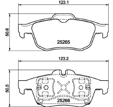 Sada brzdových destiček, kotoučová brzda HELLA PAGID 8DB 355 017-341