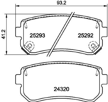 Sada brzdových destiček, kotoučová brzda HELLA PAGID 8DB 355 016-221