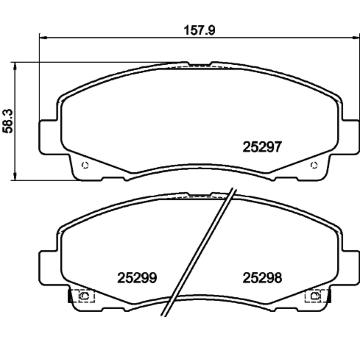 Sada brzdových destiček, kotoučová brzda HELLA PAGID 8DB 355 019-601