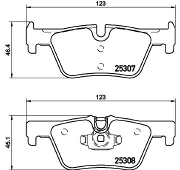 Sada brzdových destiček, kotoučová brzda HELLA PAGID 8DB 355 019-971