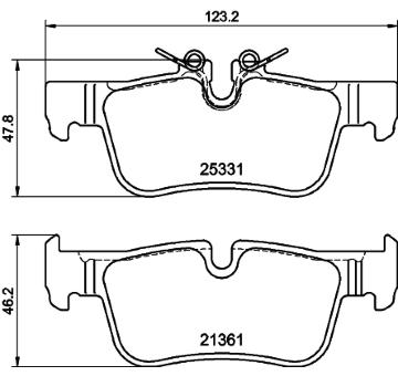 Sada brzdových destiček, kotoučová brzda HELLA PAGID 8DB 355 021-681