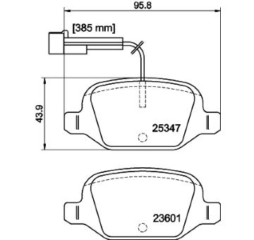 Sada brzdových destiček, kotoučová brzda HELLA PAGID 8DB 355 019-631