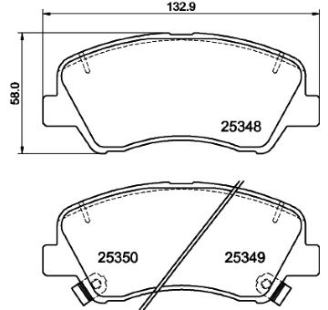 Sada brzdových destiček, kotoučová brzda HELLA PAGID 8DB 355 020-231