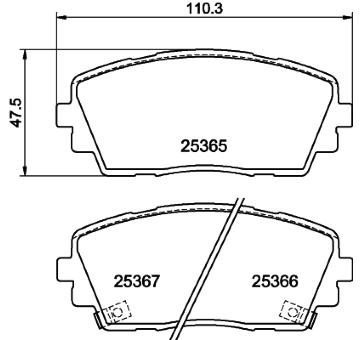 Sada brzdových destiček, kotoučová brzda HELLA PAGID 8DB 355 020-611