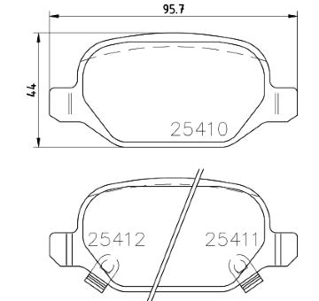Sada brzdových destiček, kotoučová brzda HELLA PAGID 8DB 355 023-271