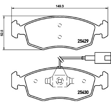 Sada brzdových destiček, kotoučová brzda HELLA PAGID 8DB 355 019-651
